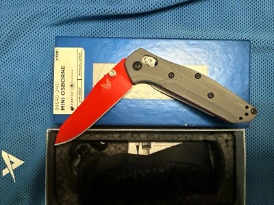 Benchmade 945RD-2401 Mini Osborne 2.92" CPM-S90V Blade Gray G-10 Handle w/ Clip - Image 1 of 4