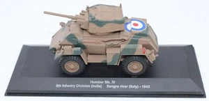 EAGLEMOSS 1/43 BRITANNICO HUMBER MKIV AUTO/CARRO ARMATO CORAZZATO 8° INF.DIVISIONE ITALIA 1943 - Foto 1 di 9