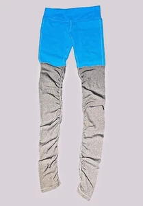 Alo Yoga Goddess Leggings Womens Blue / Gray Stretch Ribbed High Rise Size S - Picture 1 of 6