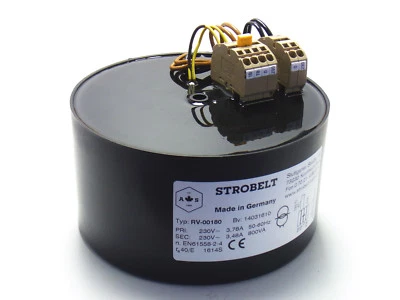 Trenntransformator Trenntrafo Ringkerntransformator 230V / 230V, 800VA Strobelt - Bild 1 von 4