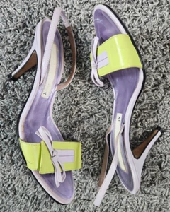 Christian Lacroix Vintage Slings Leder Größe US 6 EU 36,5 lila Absätze Schuh - Bild 1 von 7