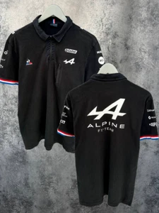 Alpine Formula Uno Racing Zip Polo T-Shirt F1 Le Coq Sportif - Picture 1 of 11