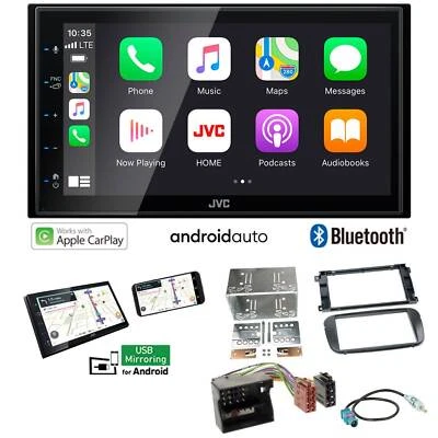 JVC 2-DIN Autoradio Apple CarPlay Android Auto für Ford C-Max 2007-2010 schwarz - Bild 1 von 4