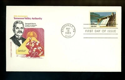 US FDC #2042 House of Farnam Cachet Tennessee Valley Authority Norris 5/18/1983 - Image 1 of 2