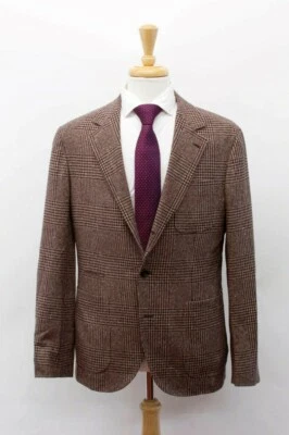 NUEVO CON ETIQUETAS $4995 Abrigo deportivo a cuadros Brunello Cucinelli para hombre de lana de cachemir talla 48/38 EE. UU. A221 Foto 1 de 4