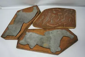 Antica insegna banderuola rame stampo legno cavalli fronte posteriore cavallo gambe coda - Foto 1 di 5