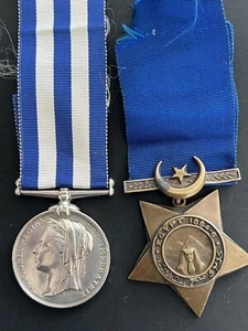 EGYPT MEDAL PAIR TO 11TH COMPANY ROYAL ENGINEERS DIED 1886 - Picture 1 of 11