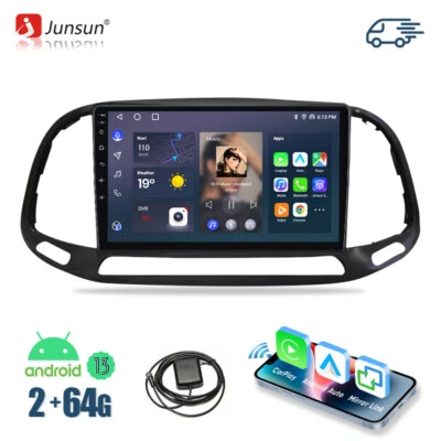 64G Für Fiat Doblo 2015-2019 Android 13 Autoradio CarPlay GPS Navi RDS BT DE - Bild 1 von 4