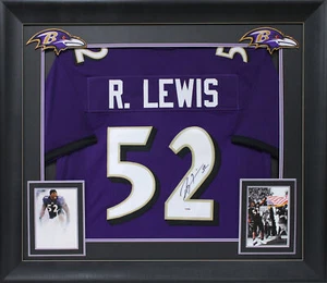Ray Lewis Authentic Signed Purple Framed Pro Style Jersey Autographed PSA/BAS - Picture 1 of 2