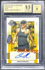 2018 LEAF GRAND SLAM GOLD AUTO: ANNA KOURNIKOVA #1/1 AUTOGRAPH BGS 9.5 GEM MINT - Bild 1 von 14
