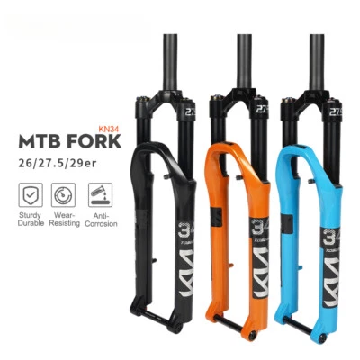 26/27.5/29er Mountain Bike Suspension Air Fork Thru Axle 100*15mm Travel 120mm - Image 1 of 4