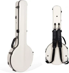 Estuche para banjo Crossrock de fibra de vidrio se adapta a los estilos de tenor de 17 trastes Openback de Banjos - Imagen 1 de 7