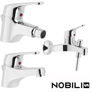 SET RUBINETTI MISCELATORI LAVABO, BIDET E VASCA CROMATO NOBILI RUBINETTERIE HERA - Foto 1 di 7