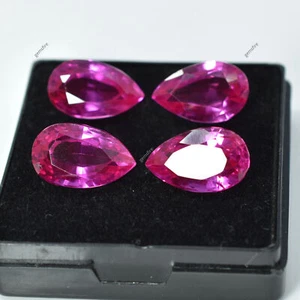 8-10 Ct Natural Pink Sapphire Pear CERTIFIED Loose Gemstone Lot Free Delivery - Picture 1 of 8