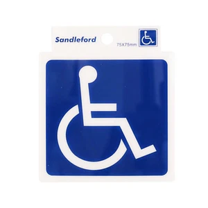 2x Sandleford "Disabled Symbol" SELF ADHESIVE SIGN Peel & Stick- 75mm Or 152mm - Bild 1 von 3