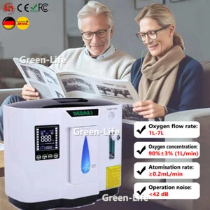 1-7L/Min 93% Oxygen-O2-Sauerstoffgenerator Konzentrator Gesundheitsvorsorge - Bild 1 von 17
