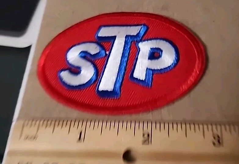 STP Oil Logo Embroidered Iron/Sew On Patch