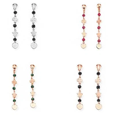 Orecchini da Donna Pendenti AMEN ELEGANCE Argento 925 Stella Cuore Quadrifoglio - Immagine 1 di 2