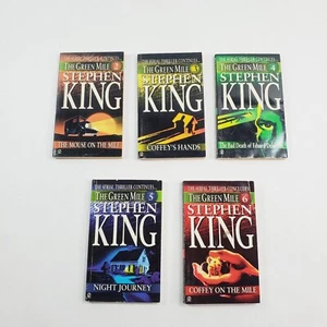 Stephen King The Green Mile Parts 2-6 Book Set First Editions 1996 Paperback - Foto 1 di 6