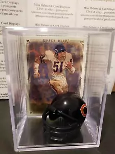 Dick Butkus Chicago Bears Mini Helm Karte Vitrine Shadowbox HOF Autogramm - Bild 1 von 1