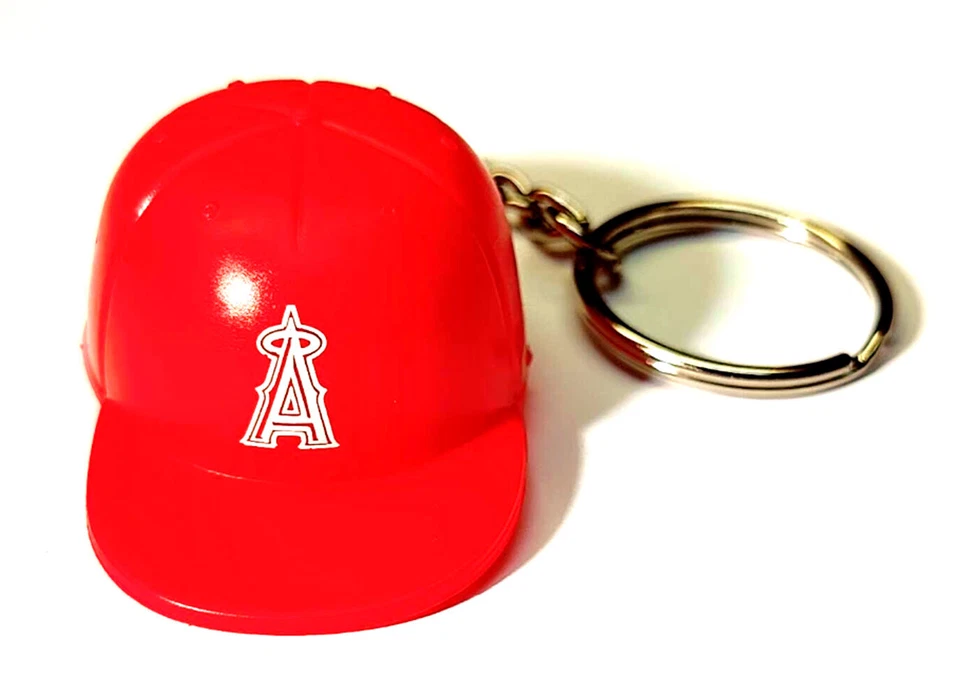 LOS ANGELES ANGELS MLB KEYCHAIN PULL CAP HAT 2" LONG PLASTIC LICENSED BASEBALL - Image 1 of 1