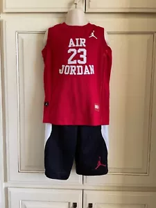 Boy's Air Jordan Basketball Jersey and Air Jordan Dry Fit Shorts Size 4 - Picture 1 of 17