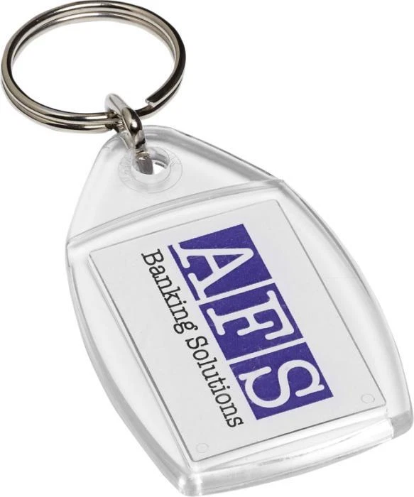 Photo Insert Key Rings - P5 clear acrylic fobs - Made in the UK, 35x24mm inserts - Image 1 of 4