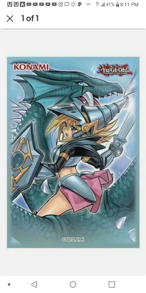 2 Packs of 50 Dark Magician Girl The Dragon Knight Card Sleeves Yu-gi-oh