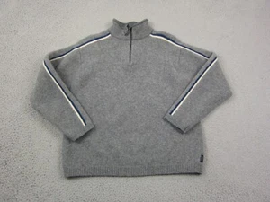 Vintage American Eagle Sweatshirt Mens Extra Large XL Gray AE77 Lambswool Stripe - Picture 1 of 15