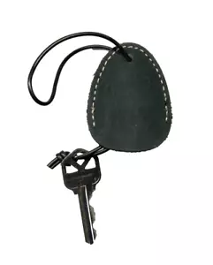 GRAY NUBUCK LEATHER PULL OUT KEY HOLDER - Picture 1 of 3