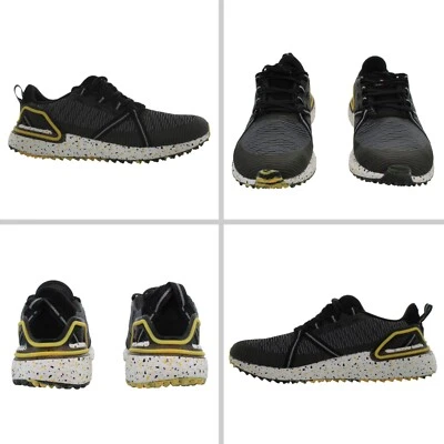 Adidas Men's SOLARTHON PRIMEGREEN SPIKELESS Black - Gold Golf Shoes Size 11 New - Image 1 of 4