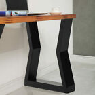 2 x Metal Steel Black Table Legs Bench Legs Cross Rectangle Sandglass Industrial