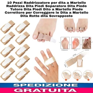 10Pz Raddrizzatore x Dita a Martello-Piedi E Mano Separatore Tutore Correttore - Foto 1 di 15