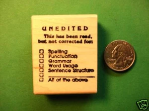 Unedited -  Teacher's Writing/Composition Rubber Stamp - Picture 1 of 1