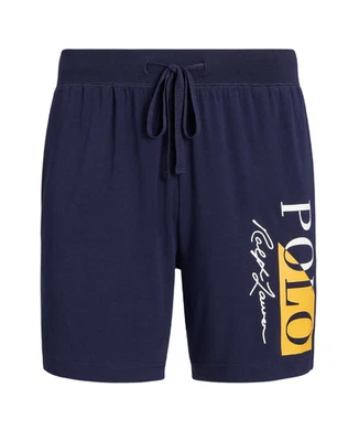 MENS POLO RALPH LAUREN 6" LOUNGE SHORTS~SZ XL~NAVY & GOLD~NWT - Image 1 of 3