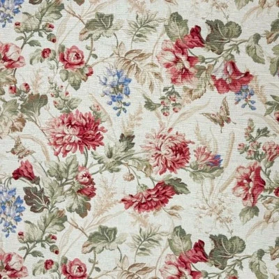 Mill Creek Raymond Waites Vintage Floral PARCHMENT Drapery Pillow Sewing Fabric