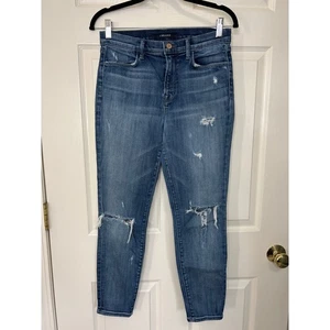 J Brand Denim Alana Skinny Leg Ankle Length in Rendition Wash Destructed Jean 29 - Picture 1 of 10