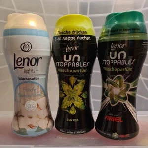 3x Lenor Unstoppables Wäscheparfum Baumwollblüte Sun Kiss Ariel Wäscheduft - Bild 1 von 3