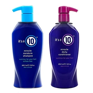 It's A 10 Miracle Moisture Shampoo 10 Oz & Daily Conditioner 10 Oz Duo. - Picture 1 of 4