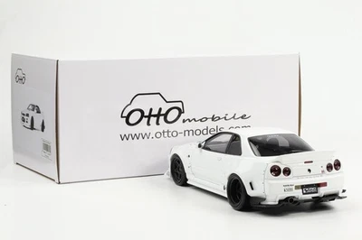 1:18 OTTO Mobile Nissan Skyline GT-R BNR34 Di KRC Bianco Perla OT1135 - Immagine 1 di 4
