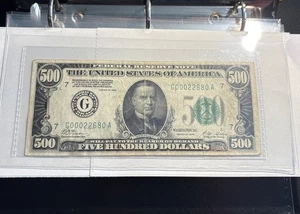 1928 $500 FIVE HUNDRED DOLLAR BILL  AL Chicago G - Sharp! - Picture 1 of 7