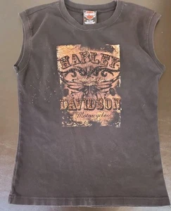 Harley Davidson Strass Muscle Tank Damen XL schwarz Columbus Ohio B5 - Bild 1 von 6
