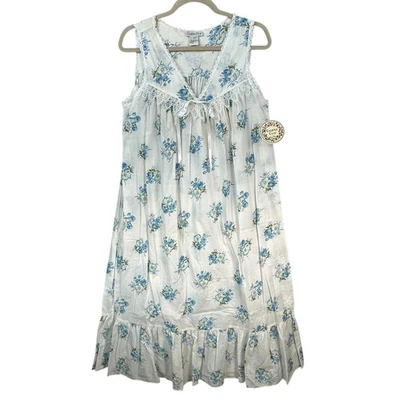 Camisón Charter Club Prendas para dormir para mujer Grande Floral Sin mangas Bolsillos de encaje Foto 1 de 4