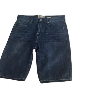MBX Slim Denim Shorts Mens 32 Blue Dark Wash Relaxed Fit Casual 5 Pocket Jean - Picture 1 of 10