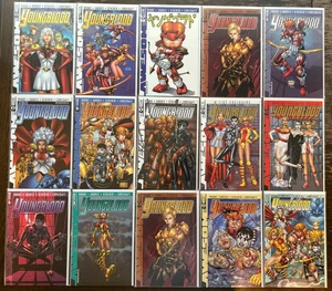 LOTE DE 15 VARIANTES YOUNGBLOOD 1 2 Impresionante Alan Moore Rob Liefeld Supreme Watchmen - Imagen 1 de 12