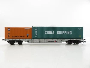 (WQ042) Fleischmann 5281 H0 DC Containertragwagen Kombiwaggon Sgss-y, 455 0 0... - Picture 1 of 9