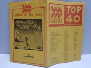 Vintage Dayton's Record Shop Top 40 Uriah Heep Magician's Birthday Ephemera 1972 - Picture 1 of 6