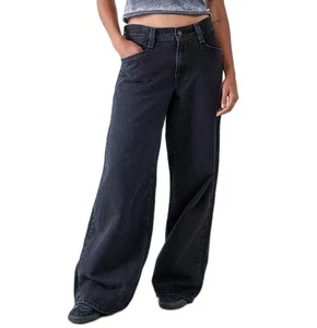 Pantalones de mezclilla LEVI'S negros '94 holgados pierna ancha talla 32 grunge patinador punk informales - Imagen 1 de 5