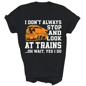 Funny Train Lover Freight Trains Trainspotter Unisex Shirt Gift - Picture 1 of 5