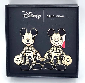 Disney Baublebar Mikey Maus Skelett leuchtet im Dunkeln Halloween Ohrringe 2,25" - Bild 1 von 3